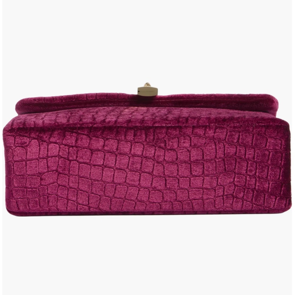 Kurt Geiger London Velvet Brixton Shoulder Bag in Medium Red - Picture 6 of 6